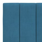 vidaXL Cadre de lit sans matelas bleu 80x200 cm velours