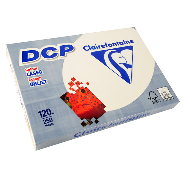 Ramette 250 Feuilles Papier DCP 120g A4 210x297 mm Certifié FSC Ivoire CLAIREFONTAINE