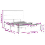 vidaXL Cadre de lit sans matelas 140x200 cm bois massif de pin