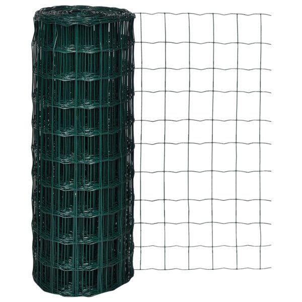 vidaXL Clôture euro Acier 10 x 1 0 m Vert