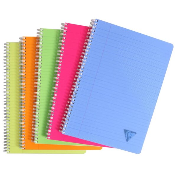 Clairefontaine Cahiers à reliure spiralée 90 Feuilles à réglure 5 Pièces