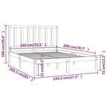 vidaXL Cadre de lit sans matelas blanc bois de pin massif 140x200 cm
