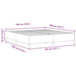 vidaXL Cadre de lit Crème 180x200 cm en tissu côtelé