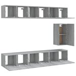 vidaXL Ensemble de meubles TV 7 Pièces Sonoma gris Bois d'ingénierie