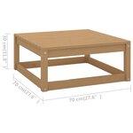 vidaXL Repose-pieds de jardin avec coussins lot de 2 Bois pin solide