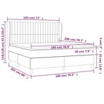 vidaXL Sommier à lattes de lit avec matelas Gris foncé 180x200cm Tissu