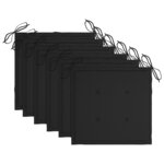 vidaXL Chaises à manger d'extérieur lot de 6 et coussins Acacia massif