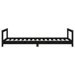 vidaXL Cadre de lit pour enfants noir 90x190 cm bois de pin massif