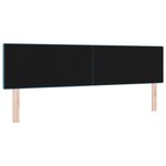 Cabeça de cama LED vidaXL com botões estofados em veludo azul escuro de 90 cm