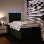 vidaXL Sommier à lattes de lit avec matelas vert foncé 120x190 cm