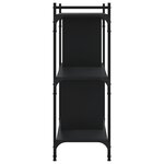 vidaXL Bibliothèque à 3 niveaux noir 76x32x88 cm bois d'ingénierie