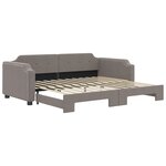 vidaXL Lit de jour avec lit gigogne taupe 100x200 cm tissu