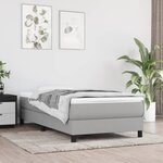 vidaXL Cadre de lit sans matelas gris clair 80x200 cm tissu