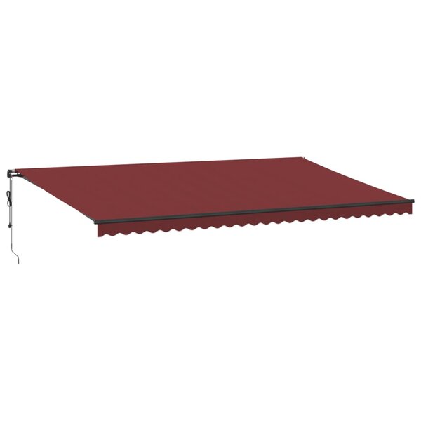 vidaXL Auvent rétractable automatique avec LED bordeaux 600x300 cm