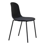 2 chaises de salle à manger scandinaves noires