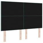 vidaXL Tête de lit capitonnée verte foncée 160 cm en velours