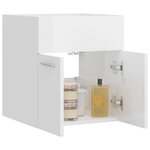 vidaXL Armoire d'évier Blanc brillant 41x38 5x46 cm Aggloméré