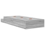 vidaXL Cadre de lit de rangement Gris Sonoma 90x190 cm