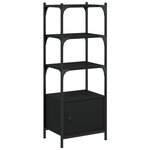 vidaXL Bibliothèque à 3 niveaux noir 41x30x109 5 cm bois d'ingénierie