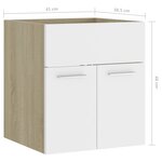 vidaXL Armoire d'évier Blanc et chêne sonoma 41x38 5x46 cm Aggloméré