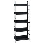 vidaXL Bibliothèque à 5 niveaux noir 60x27 6x158 5cm bois d'ingénierie