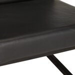 vidaXL Fauteuil noir cuir véritable