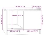 vidaXL Table basse noir 50x50x36 cm bois d'ingénierie