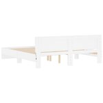 vidaXL Cadre de lit avec tête de lit et LED blanc 180x200 cm