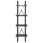 vidaXL Bibliothèque à 4 niveaux Gris 40x30x140 cm Bois de pin massif