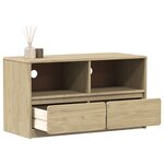 vidaXL Meuble TV SAUDA chêne 99x43x55 cm bois de pin massif