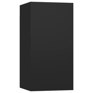 vidaXL Meuble TV Noir 30 5x30x60 cm Bois d’ingénierie