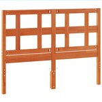 vidaXL Tête de lit cire marron 135 cm bois massif de pin