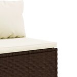vidaXL Salon de jardin avec coussins 8 Pièces marron résine tressée