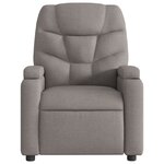 vidaXL Fauteuil de massage inclinable Taupe Tissu