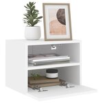 vidaXL Meubles TV muraux 2 Pièces blanc 40x30x30 cm bois d'ingénierie