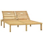 vidaXL Chaise longue double avec coussins Bois de pin imprégné