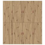 Lit de rangement vidaXL Artisan Chêne 180x200 cm
