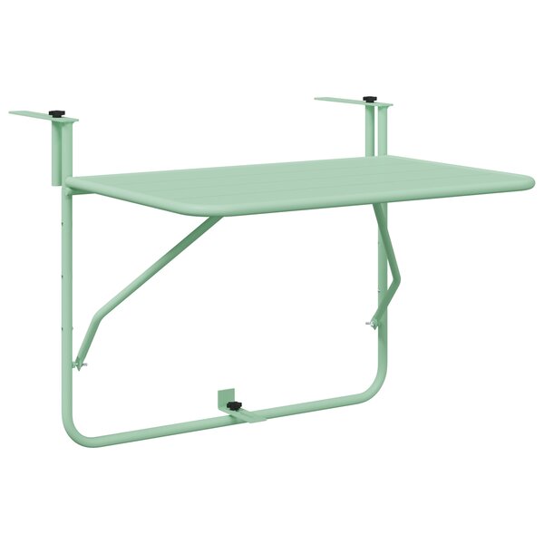 vidaXL Table Suspendue d'extérieur - Vert menthe  60 x 39 x 50 cm  Acier