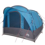 vidaXL Tente de camping tunnel 3 personnes bleu imperméable