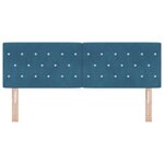 Tête de lit vidaXL avec bouton en cristal capitonné bleu foncé 140 cm en velours
