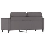 vidaXL Canapé à 2 places Gris 140 cm Similicuir