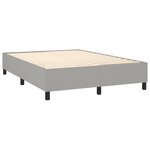 vidaXL Cadre de lit sans matelas gris clair 140x190 cm tissu