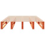 vidaXL Cadre de lit sans matelas cire marron 120x190cm bois pin massif