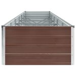 vidaXL Lit surélevé de jardin Acier galvanisé 480x80x45 cm Marron