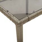 vidaXL Ensemble de bistro de jardin 5 Pièces coussins gris poly rotin