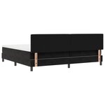 vidaXL Lit avec sommier et matelas & LED noir 200x200 cm velours