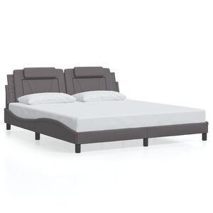 vidaXL Cadre de lit sans matelas gris 180x200 cm similicuir
