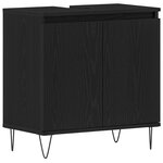 vidaXL Ensemble de meubles de salle de bain 3 pièces Chêne noir Bois d'ingénierie