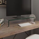 vidaXL Meuble TV/pour moniteur 70x30x13 cm verre transparent