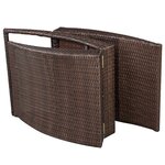 vidaXL Chaise longue pliable avec coussin Résine tressée Marron